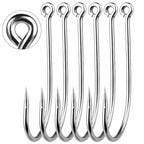 Live Bait Single Hooks with Eye, Barbed, 20-Pack, 3/0–10/0 – product photo