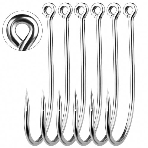 Live Bait Single Hooks with Eye, Barbed, 20-Pack, 3/0–10/0 – product photo
