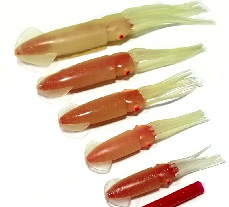 Glow Soft Plastic Squid Bait, 10-23 cm (4-9 in) – product photo