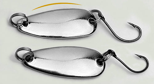 Silver Casting Spoon Lure, 1.5 g & 2 g (0.05 & 0.07 oz) – product photo