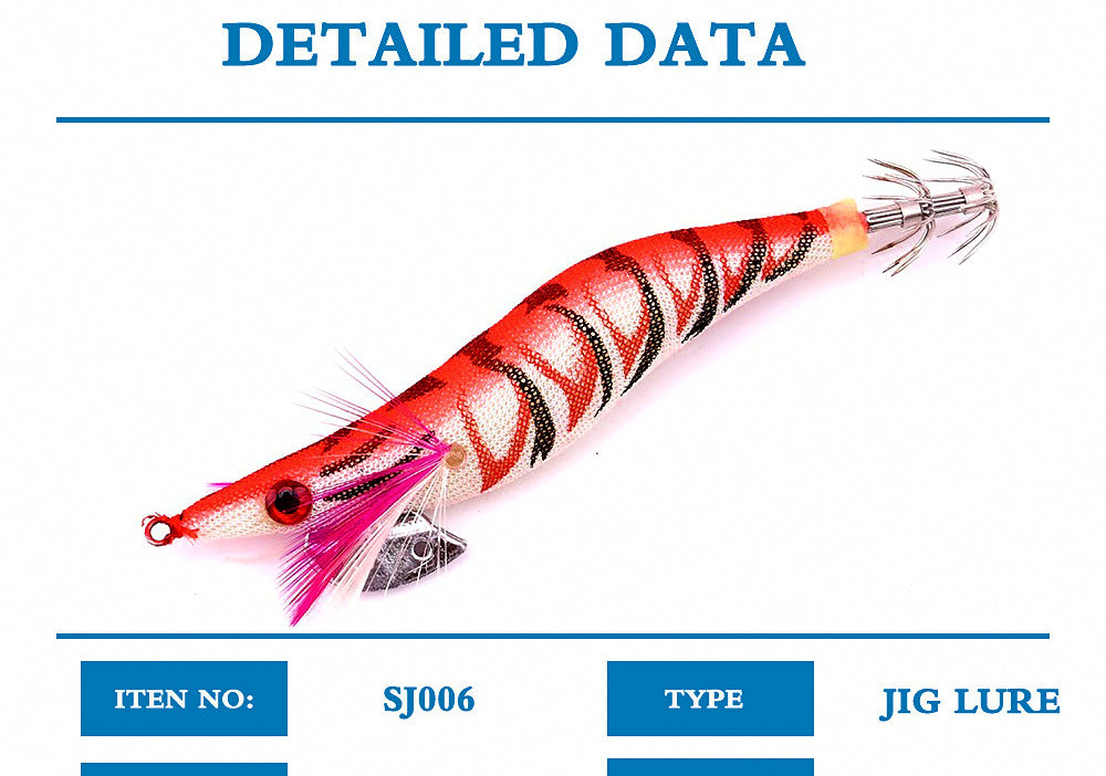 Wood Shrimp Lure, Plastic Shrimp Bait, Sizes 2.0/2.5/3.0 – product photo