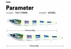 Shore Casting Metal Jig, 60 g & 80 g (2.1 & 2.8 oz) – product photo