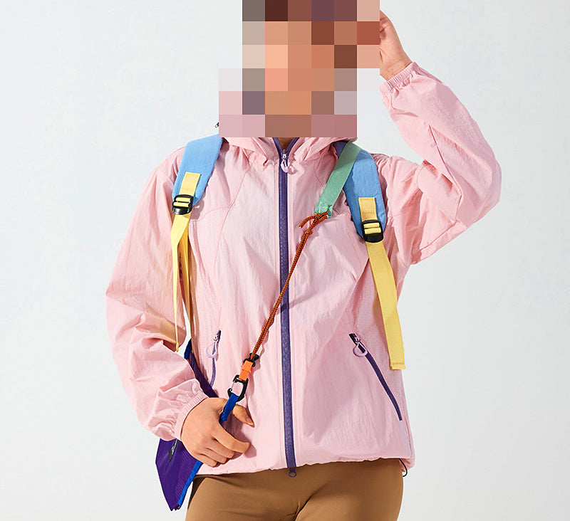 UPF 50+ Hooded Sun Jacket, Lightweight Quick-Dry Nylon – product photo