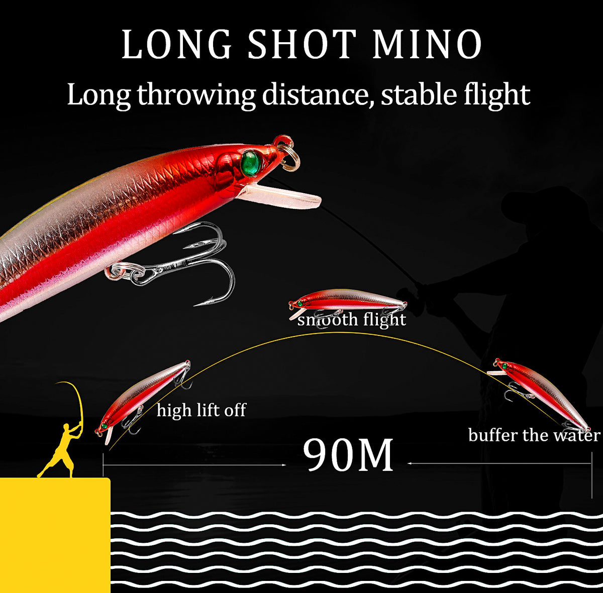 Sinking Minnow Lure, 10 cm, 29 g (1 oz) – product photo