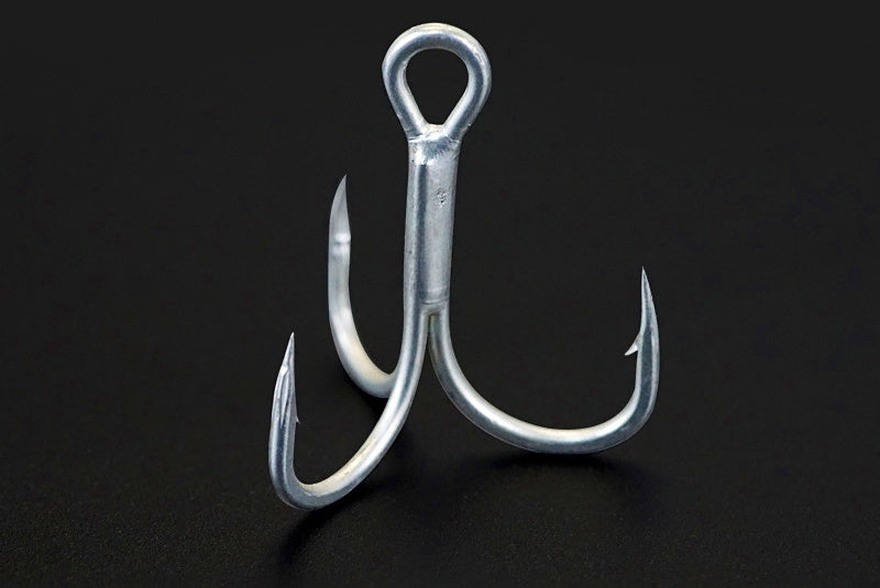 Barbed Treble Hooks, Tin-Plated High-Carbon Steel, 12–3/0 – product photo