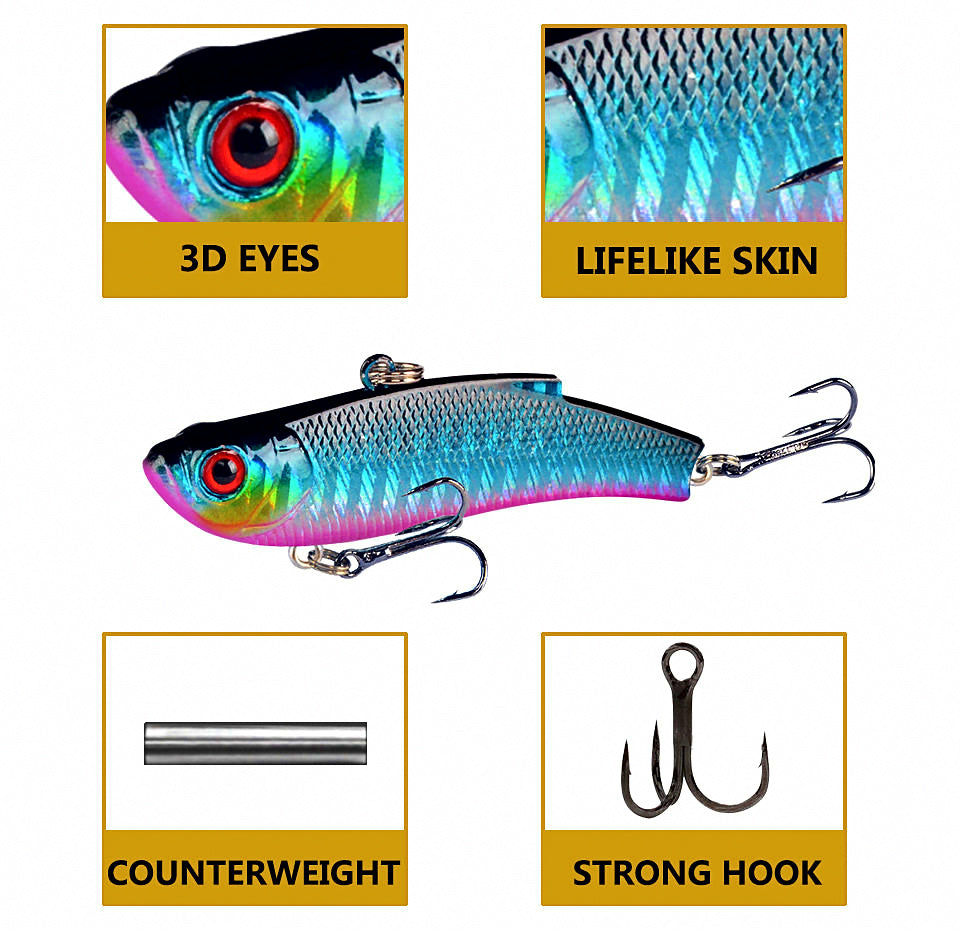 Rattling VIB Vibration Hard Bait, 7 cm (2.8 in), 19 g (0.7 oz) – product photo