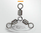 3-Way Swivel Fishing Connector, O-Ring Style, Anti-Tangle – product photo