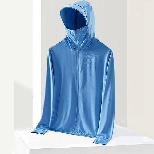 Men's Hooded Sun Protection Fishing Jacket, 50+ Sun Rating – product photo
