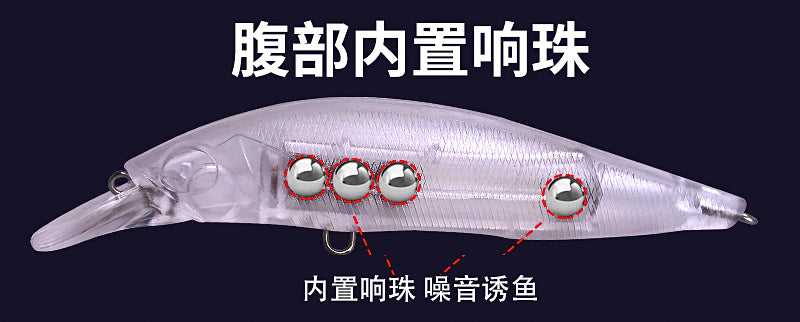 Unpainted Clear Floating Minnow Lure Blank – product photo