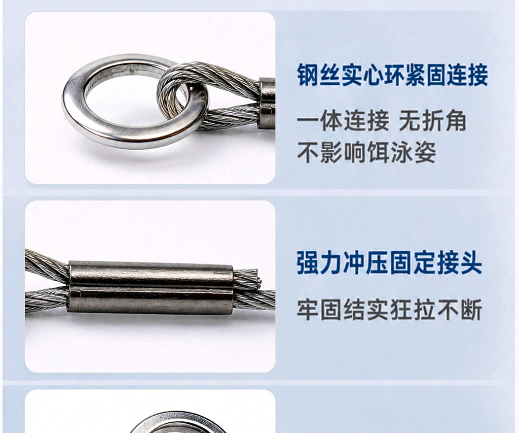 Coated Stainless Wire Leaders, 8–10 cm (3.1–3.9 in), 5-Pack – product photo