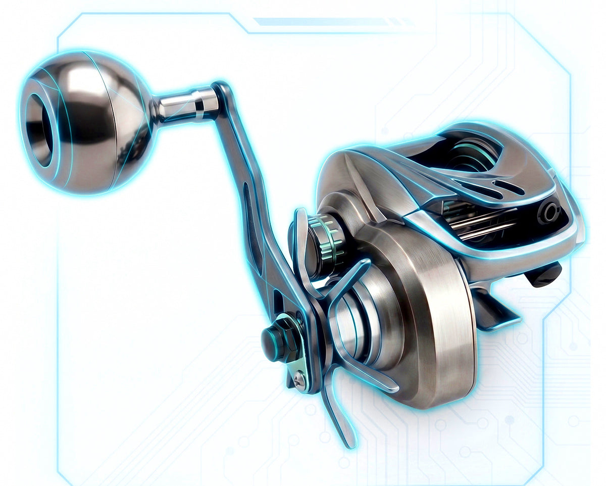 Aluminum Baitcasting Reel, 6.5:1, 7 Bearings, 243 g (8.6 oz) – product photo