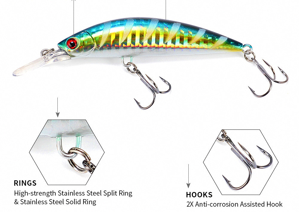 Glow Sinking Minnow Lure, 7 cm (2.8 in), 16 g (0.56 oz) – product photo