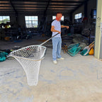 Stainless Steel Landing Net, Square Hoop, 1.2–2 m Handle – product photo