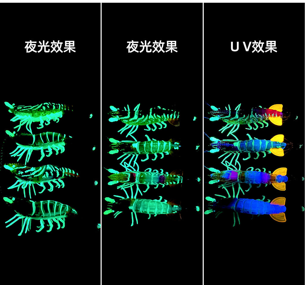 Glow Wooden Shrimp Squid Jig, 6 cm & 8 cm (2.4–3.1 in) – product photo