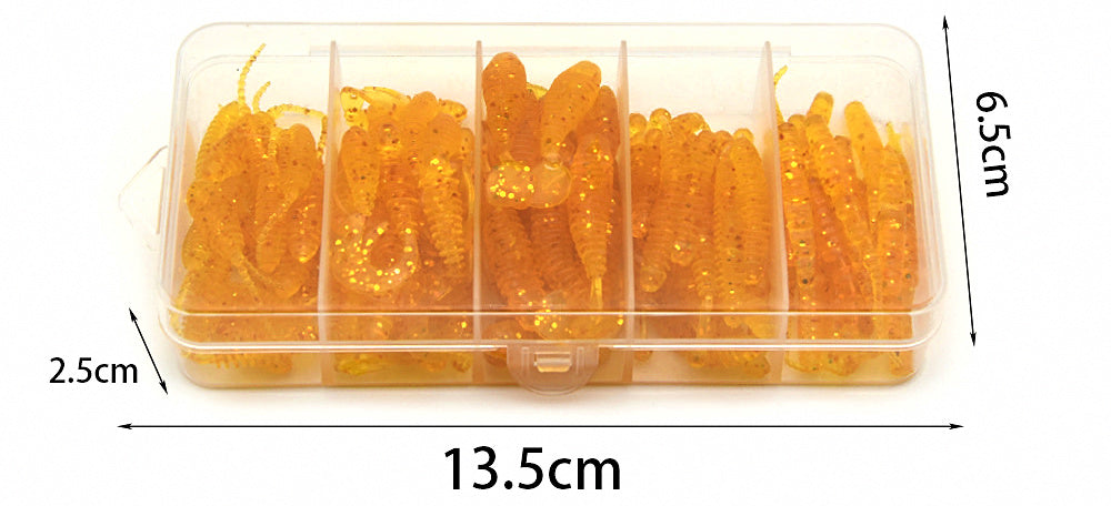 Micro Soft Bait Kit, Curly Tail and Threaded T-Tail Grubs – product photo