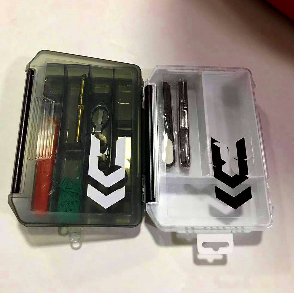 Plastic Lure Box Tackle Organizer, Gray or White