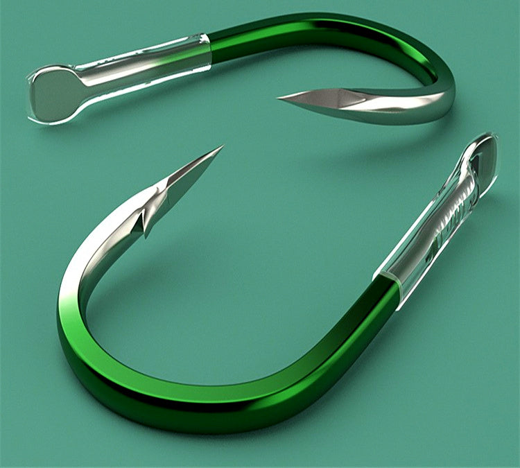 Iseni Style Barbed Hook, Heavy Wire, Green, Sizes 10–17 – product photo