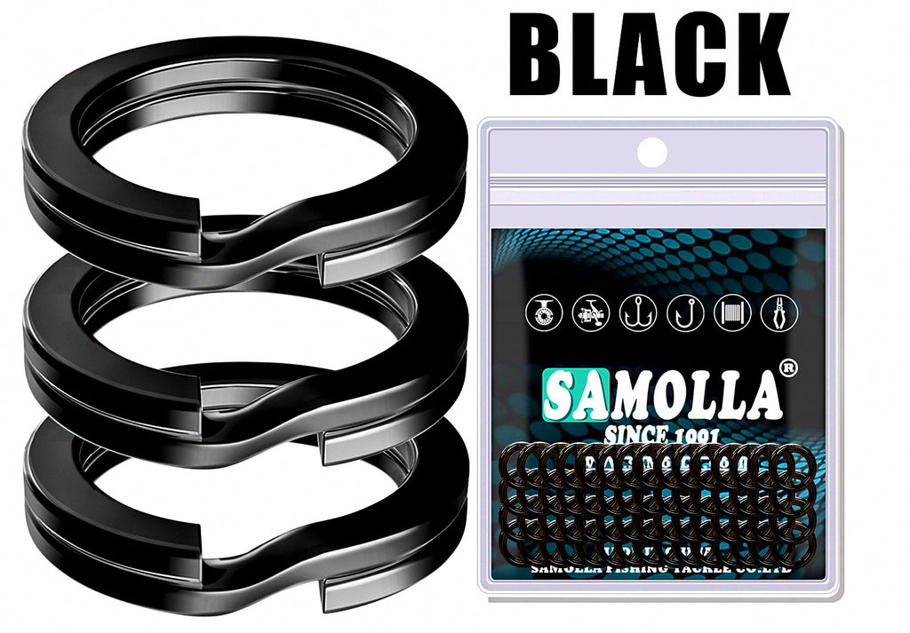 Flattened Double-Loop Split Rings, 100 Pack – product photo