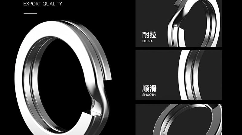 Stainless Steel Split Rings, 50-Pack, Sizes #4–#14 – product photo