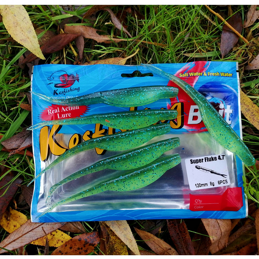Fork Tail Soft Minnow Lure, 90–120 mm (3.5–4.7 in) – product photo