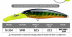 Sinking Minnow Trolling Lure, 225 mm (8.9 in), 82.5 g (2.9 oz) – product photo