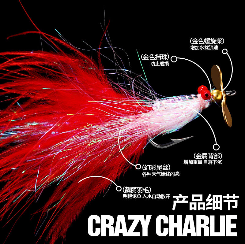 Crazy Charlie Style Shrimp Fly Lure, Sizes 4–14 – product photo