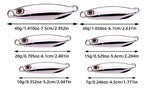 Mirror Plated Metal Jig, 7–80 g (0.25–2.8 oz) – product photo