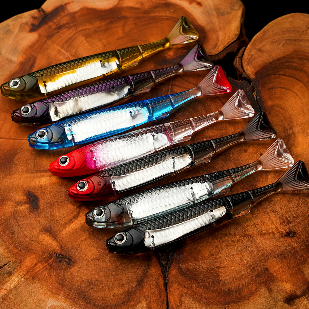 Curl T-Tail Soft Swimbait Lures, 5-Pack – product photo