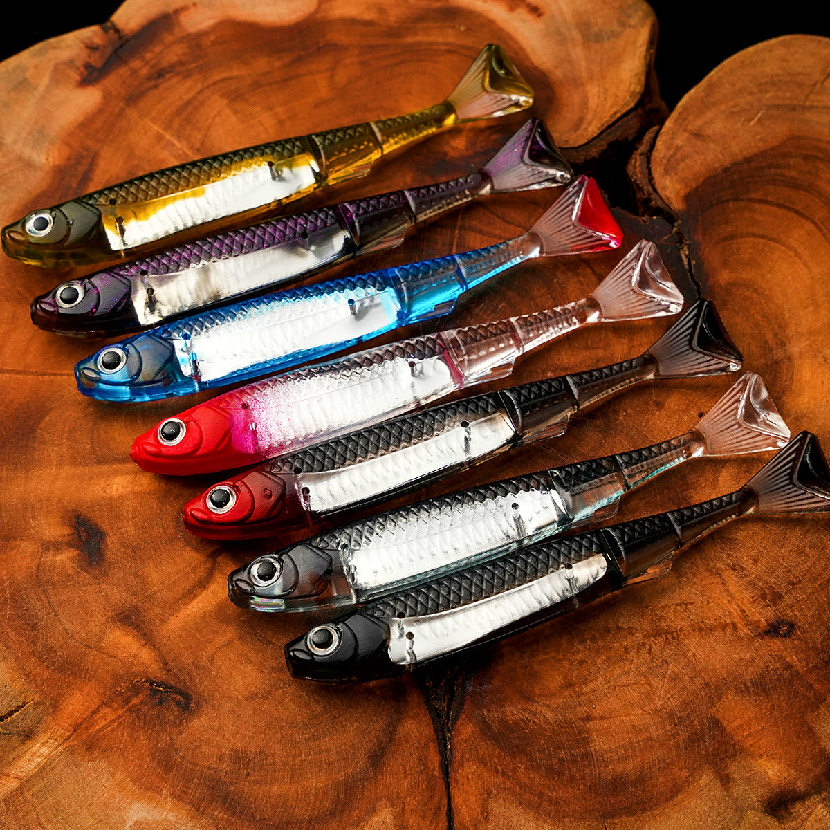 Curl T-Tail Soft Swimbait Lures, 5-Pack – product photo
