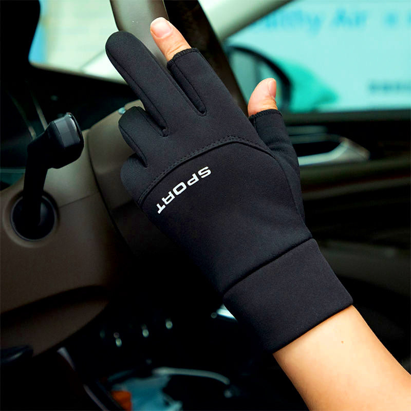 Fleece-Lined Touchscreen Fishing Gloves, Full or 2-Finger – product photo