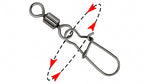 Stainless Steel Snap Swivel with Figure-8 Ring, Sizes 14–5/0 – product photo