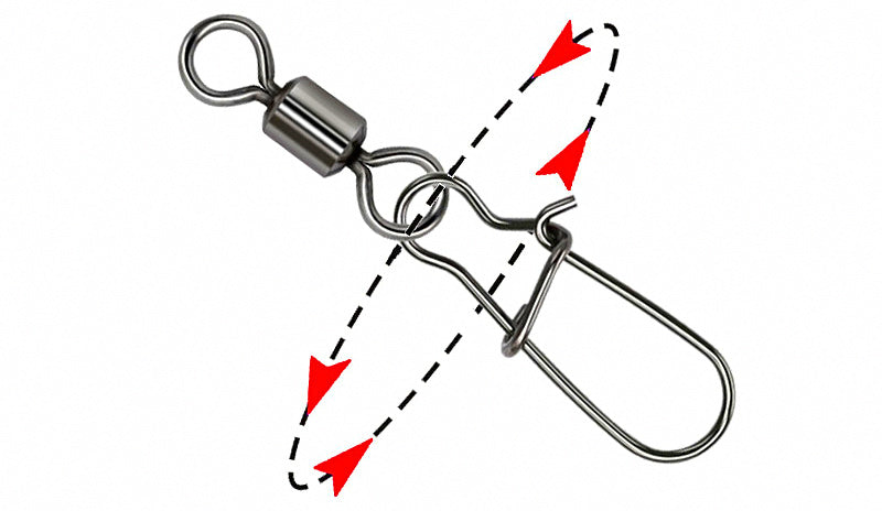 Stainless Steel Snap Swivel with Figure-8 Ring, Sizes 14–5/0 – product photo