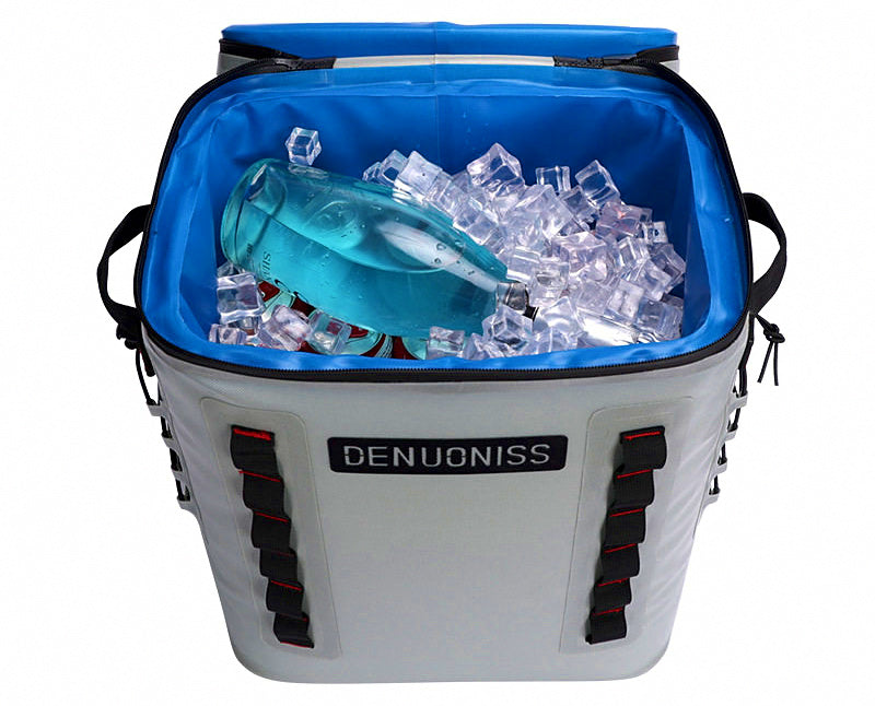 Insulated Cooler Backpack, Light Gray – product photo