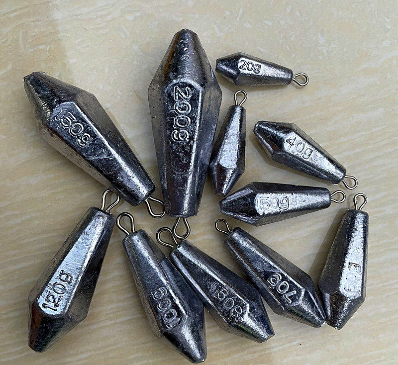 Hex Teardrop Sinker with Eyelet, 0.7–10.6 oz (20–300 g) – product photo