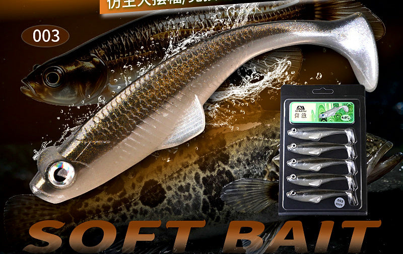 T-Tail Soft Swimbait, 4 in (10 cm) and 5 in (12.7 cm) – product photo