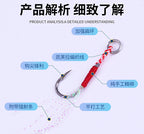 Barbed Single Hooks, Bright Thread, 5 x 100 pc Set – product photo