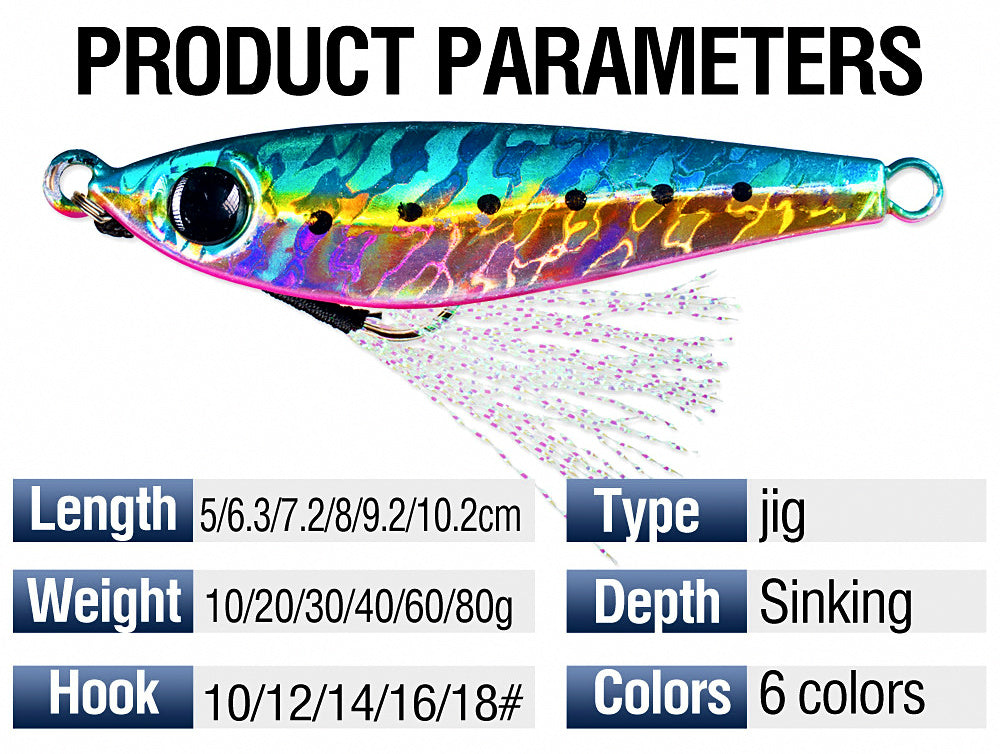 Casting Metal Jig, 10–80 g (0.35–2.8 oz) – product photo