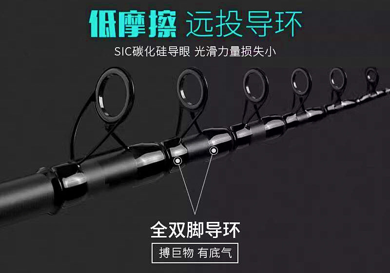 Carbon Surf Casting Rod, 4-Piece, 2.1–5.4 m (6.9–17.7 ft) – product photo
