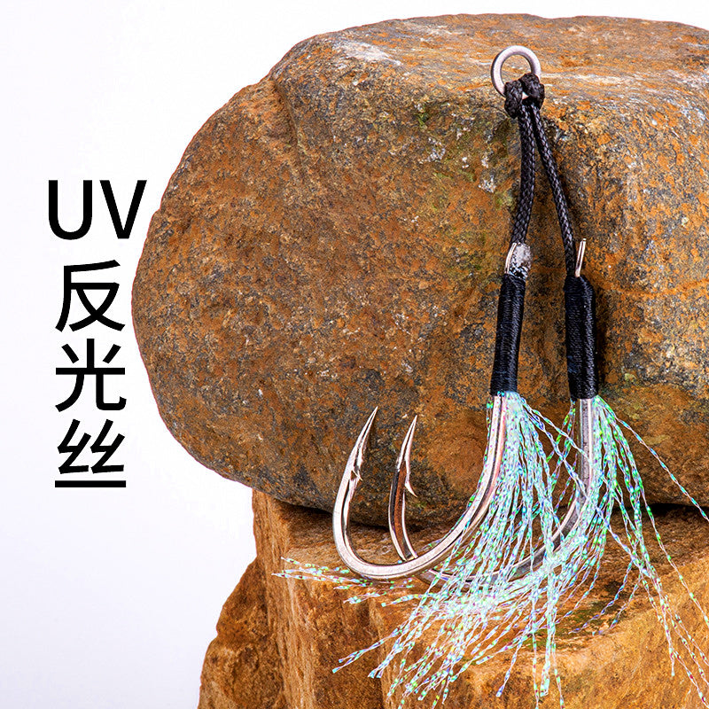Double Jig Hooks, Stainless Steel, 2-Pack, Sizes 14–24 – product photo