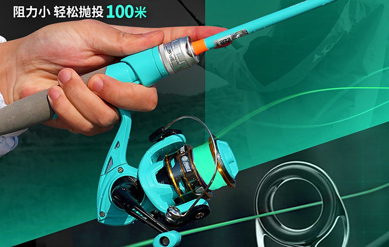 8-Strand PE Braided Fishing Line, Teal Green, 100/150 m – product photo
