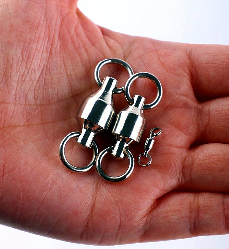 Ball Bearing Swivels, Stainless Steel, 10-Pack, Sizes #0–#10 – product photo