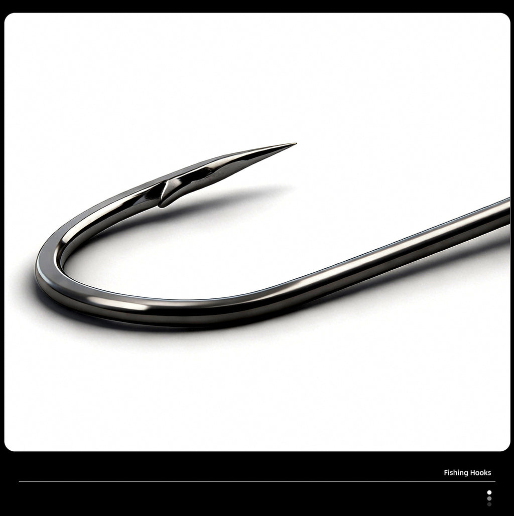 Iseama Tube-Eye Barbed Bait Hooks, Bent Point, Sizes 1–22 – product photo