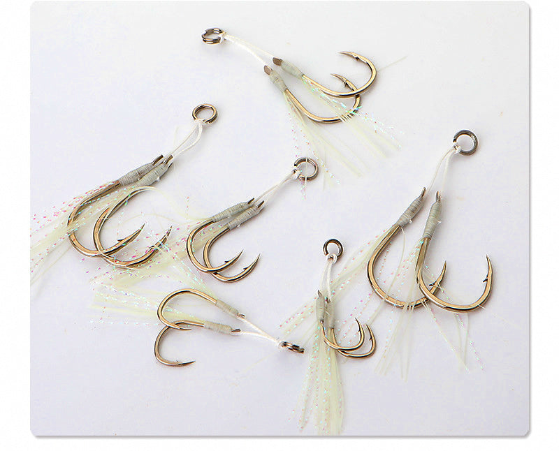 Glow Barbed Single Jig Hook, Sizes #10–#18 – product photo