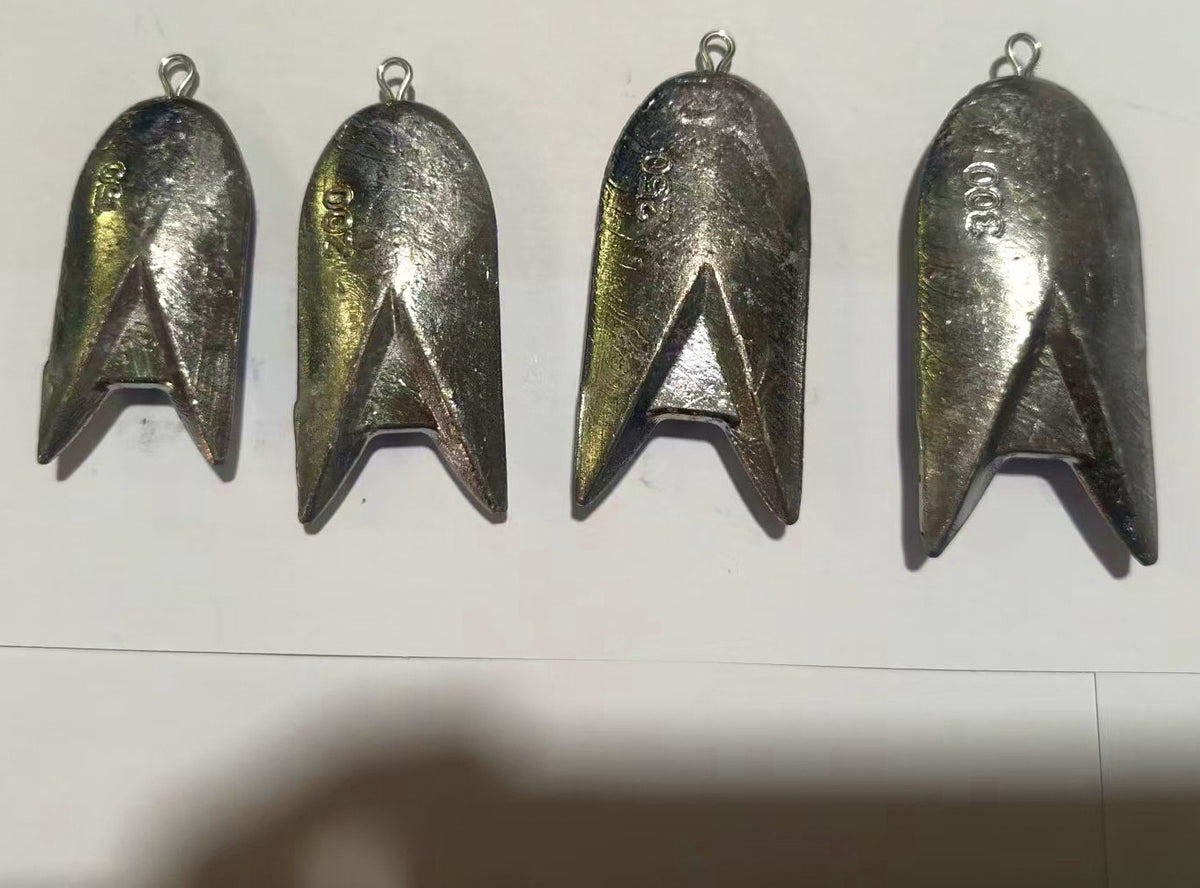 Shark Fin Lead Sinker with Eye, 150–300 g (5.3–10.6 oz) – product photo