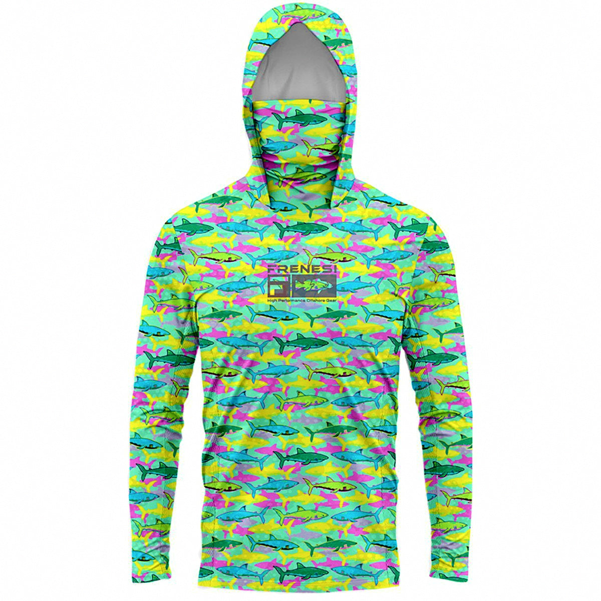 Men's Long Sleeve Hooded Fishing Shirt with Face Mask – product photo