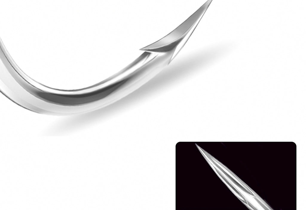 Strong Treble Hooks, Tin-Plated, Barbed, Size 12 to 3/0 – product photo