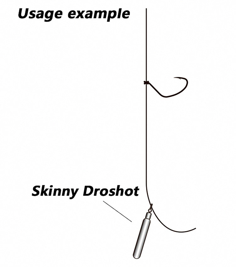 Tungsten Drop Shot Weights, Teardrop & Stick, 5-Pack – product photo