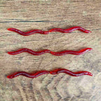 Red Earthworm Soft Bait, 50 or 100 Pack
