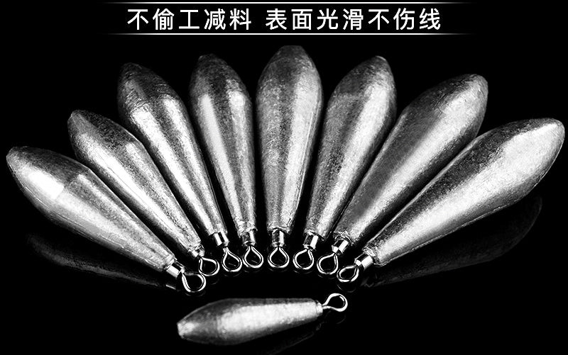 Teardrop Sinkers with Eyelet, 0.35–3.5 oz (10–100 g) – product photo