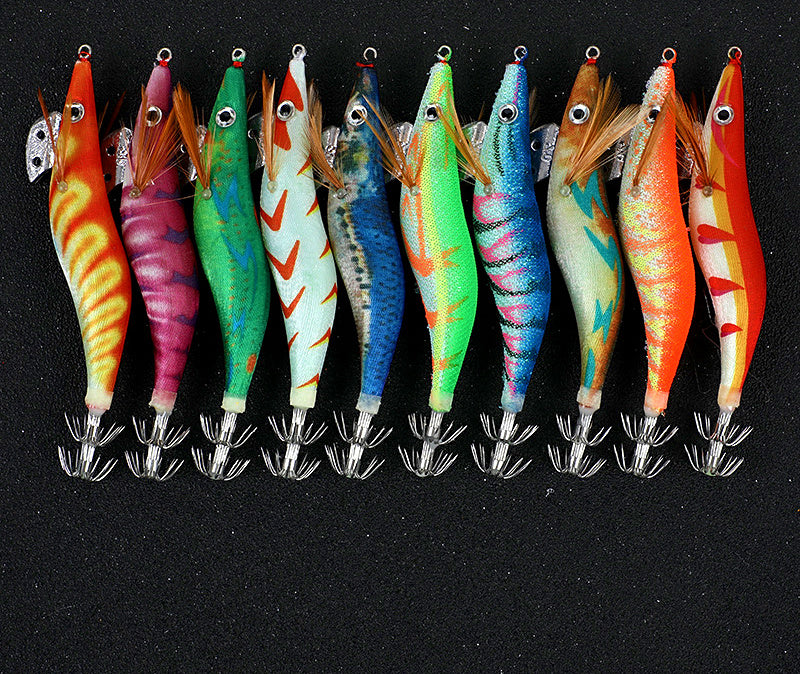 Glow Laser Squid Jig, Shrimp Egi, Size 2.5–3.5 – product photo